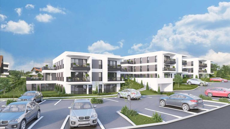3D Rendering Eigentumswohnung Unterweitersdorf Südwest Ansicht 3D Rendering Eigentumswohnung Unterweitersdorf Südwest Ansicht